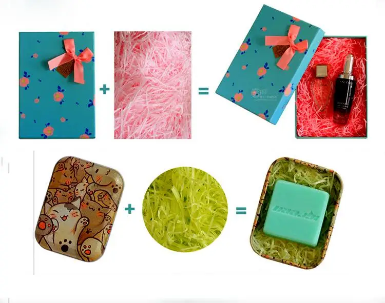 Fast Delivery 100g/bag Wedding Favor Box Filler Material Quality Raffia Shredding Silk Packaging Accessories | Дом и сад