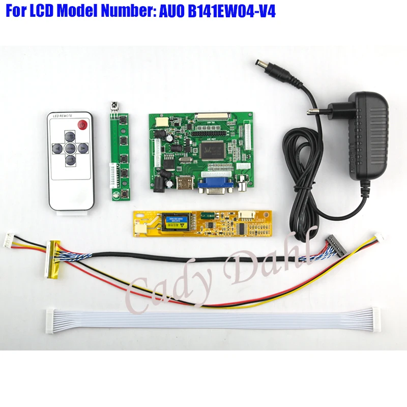 Плата контроллера HDMI VGA 2AV + инвертор подсветки 30 контактный кабель Lvds пульт