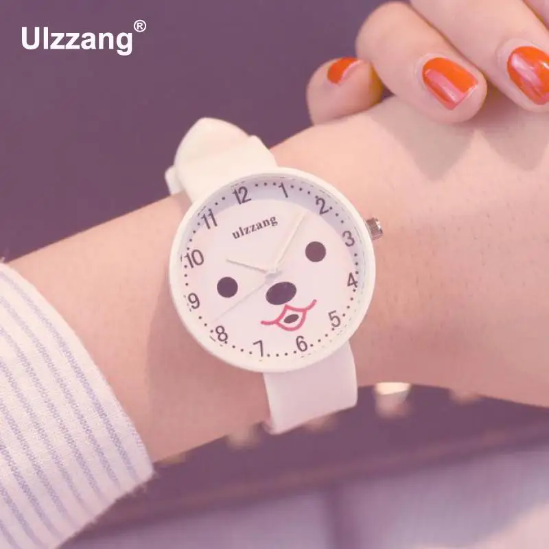 Модные милые женские часы с милой большой коробкой желе для девушек наручные