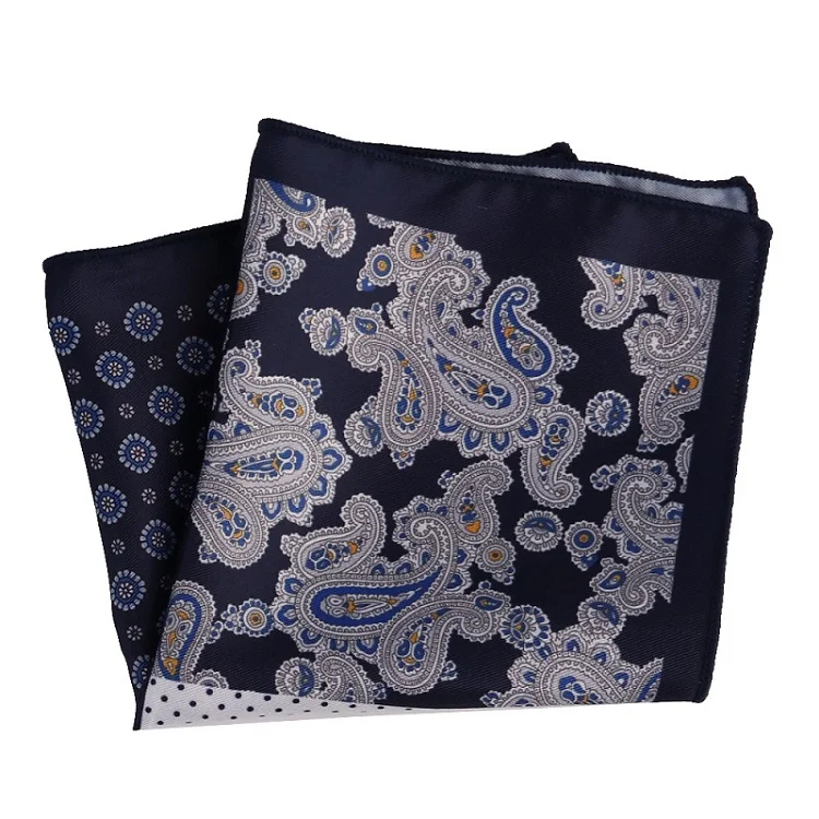MPK-111pocket square Портной Смит мужской платок Пейсли горошек цветочный принт носовой платок из полиэстера бизнес Карманный квадратный полотенце для сундуков подарки - Цвет: MPK-111pocket square