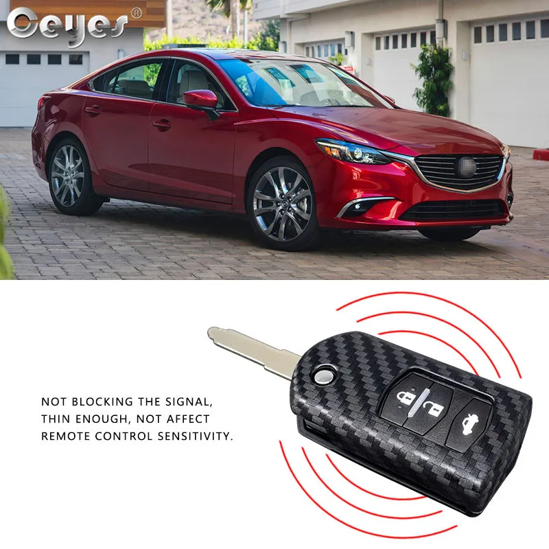 Чехол Ceyes из углеродного волокна для Mazda 2 3 5 6 8 Atenza CX5 чехол с дистанционным