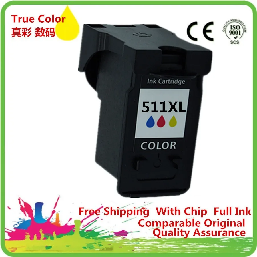 

Ink Cartridge Remanufactured For Canon CL 511 511XL CL-511 CL511 CL-511XL CL511XL Pixma MP260 MP270 MP272 MP280 MP282 MP252