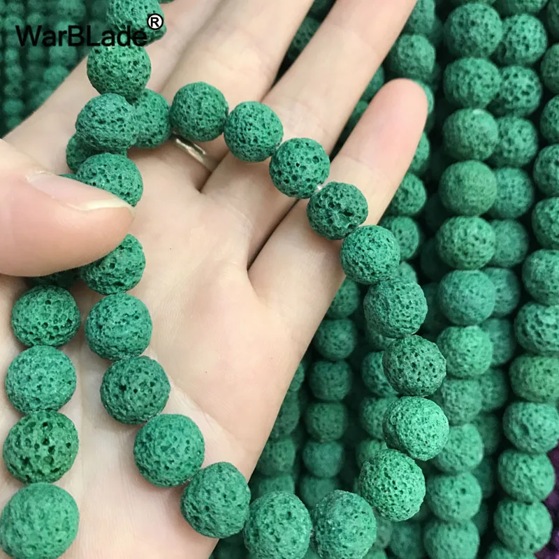 Бусины из натурального черного вулканического камня круглые бусины лавового 6 8 10