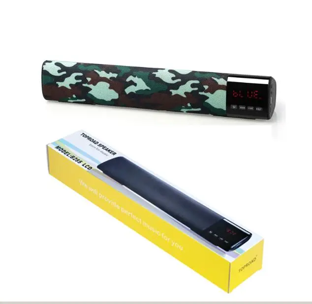 ArmyGreen with box TOPROAD стерео Bluetooth динамик сабвуфер Саундбар беспроводной приемник TF карта fm-радио USB супер бас Altavoz динамик s с микрофоном - Цвет: ArmyGreen with box