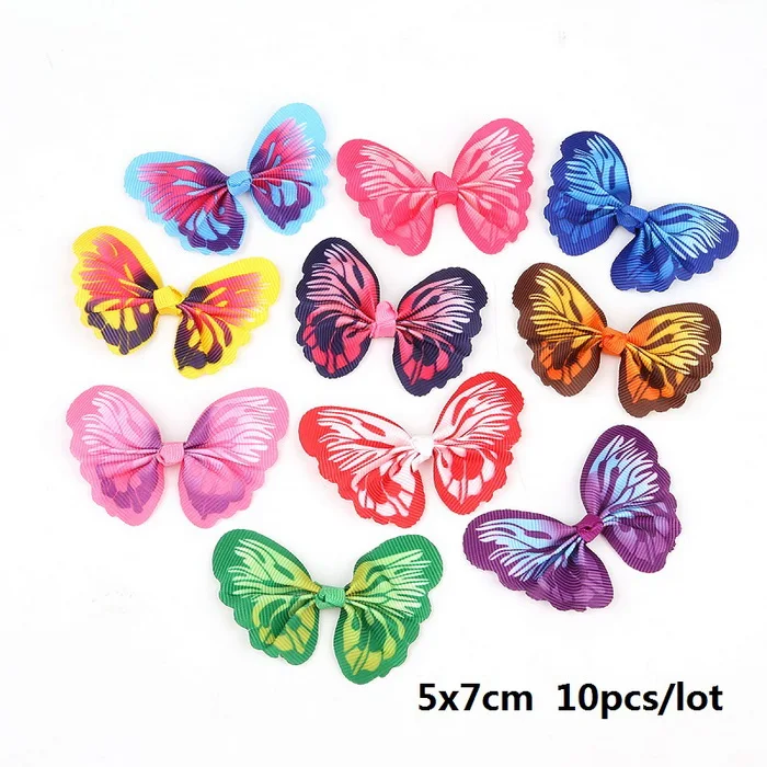 Mixed 10 шт. Цветная Бабочка бант для DIY шитье одежды и ткань кружева волос Женская Одежда Швейные DIY ремесла поставки - Цвет: Mixed