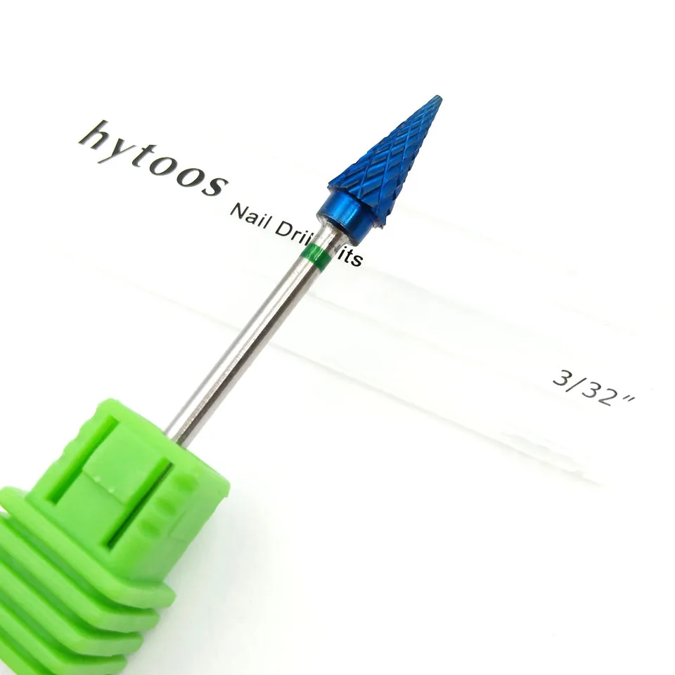 

HYTOOS Cone Tungsten Carbide Nail Drill Bit 3/32" Rotary Burr Bits For Manicure Electric Drill Accessories Milling Cutter-M0613