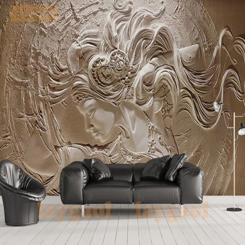 Large Photo Wallpaper 3d stereo relief Wallpapers for Walls Art Decor mural 3D Wall Mural embossed Sex Girl decorative picture |