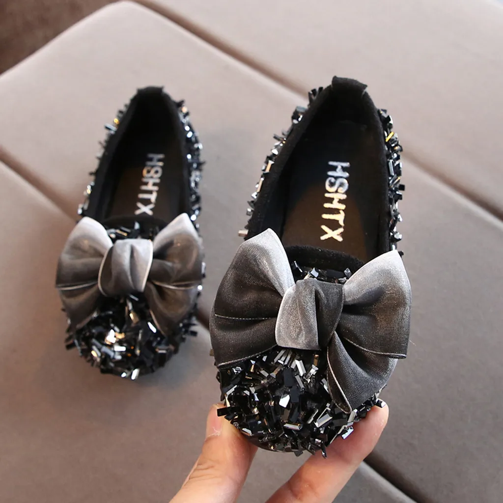 2019 модные детские meisjes Boog с кристаллами повседневные принты Schoenen Instappers Nieuwe collectie| |