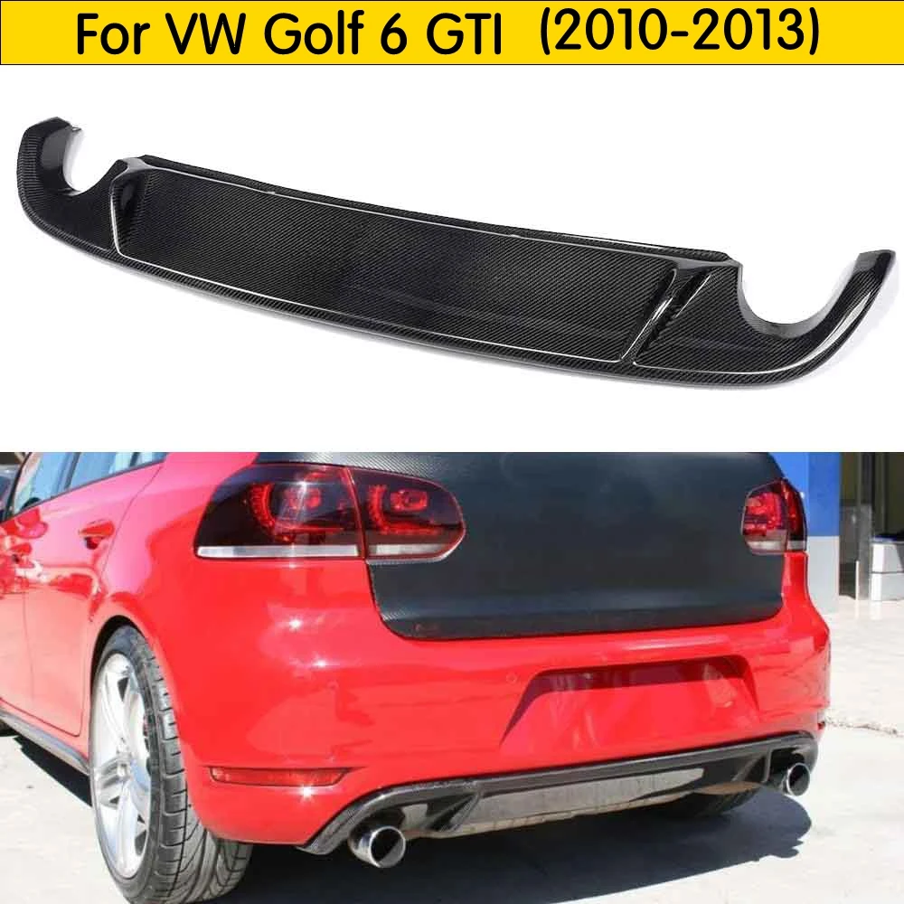 Для MK6 углеродного волокна диффузор, губа на задний бампер для Volkswagen VW Golf 6 MK6 GTI 2010-2013