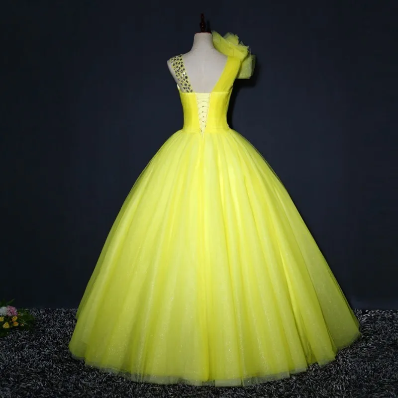 Darlingoddess Vestidos De Novia бальное платье свадебное платье бисерная шнуровка желтые птичьи платья Robe de mariage реальные фотографии