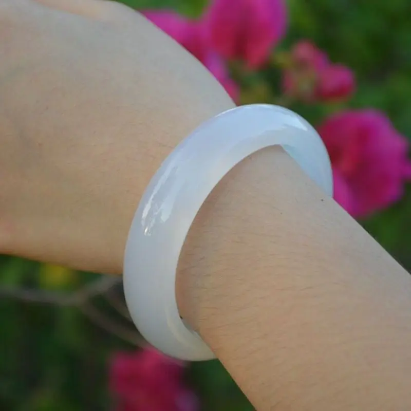 Натуральный Бразильский белый халцедон Агат браслет|accessories bangles|accessories