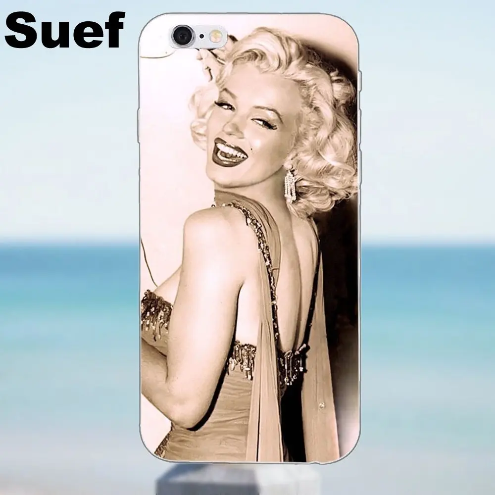 Мягкий протектор экрана Мэрилин Монро новый для iPhone 4 4S 5 5S 5C SE 6 6S 7 8 Plus X Samsung Galaxy A3 A5