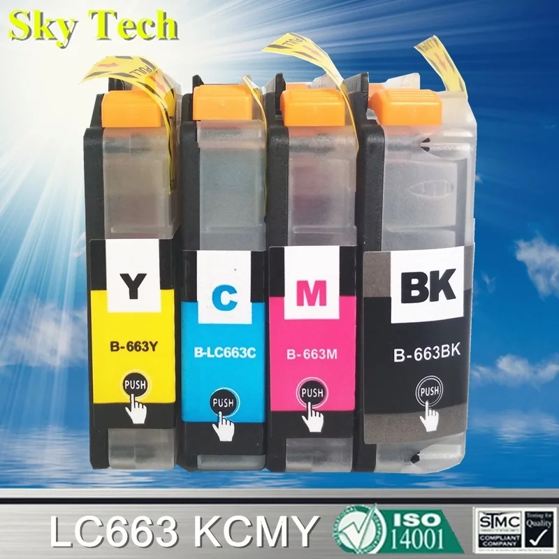 Совместимый чернильный картридж для Brother LC663 LC 663 MFC J2320 J2720. [Россия/Южная Азия/Юго