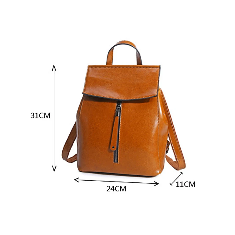 

2018 New Summer Women Shoulder Bags Multifunction Genuine Leather Handbags Oil Wax Cowhide Women Bags PT703