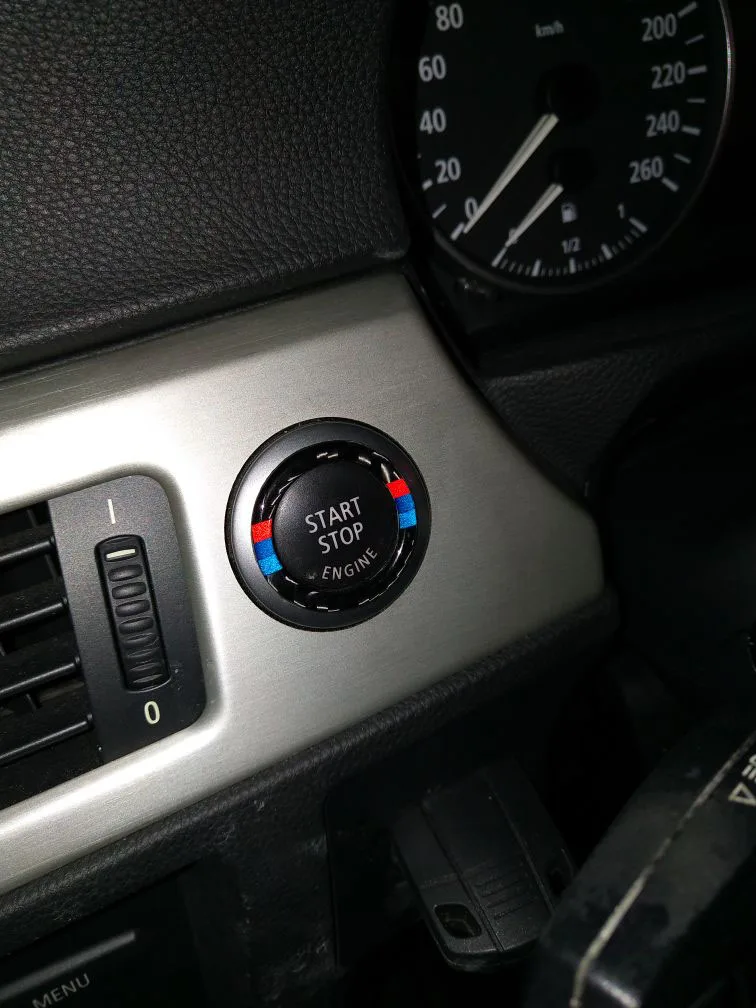 500For bmw e90 e92 e93 углеродного волокна автомобильный двигатель старт/стоп кольцо м в