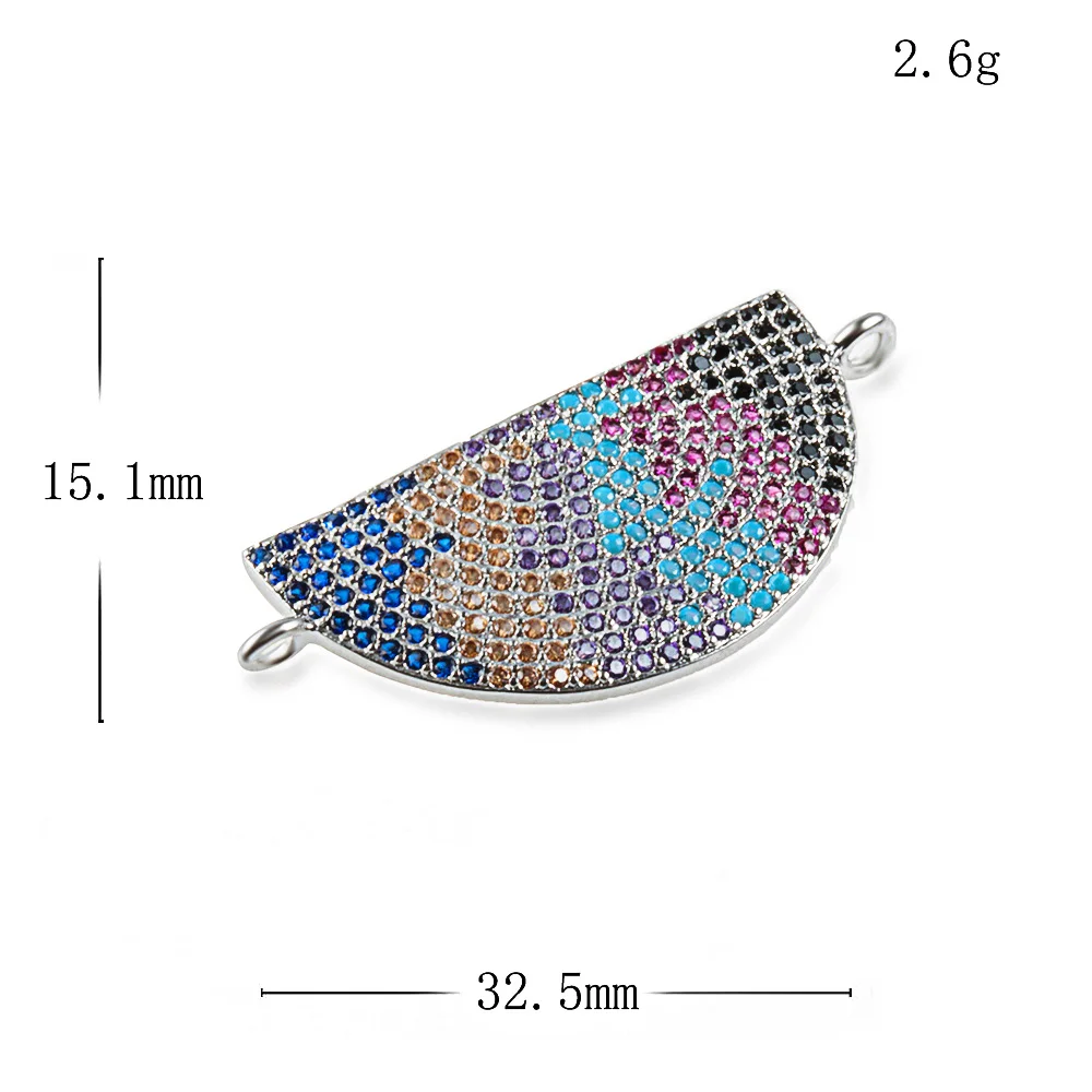 ZSS363 Complete animal charms bracelet jewelry connector accessories for diy bracelet making copper zircon micro pave cz wholesale - Цвет: ZSS363