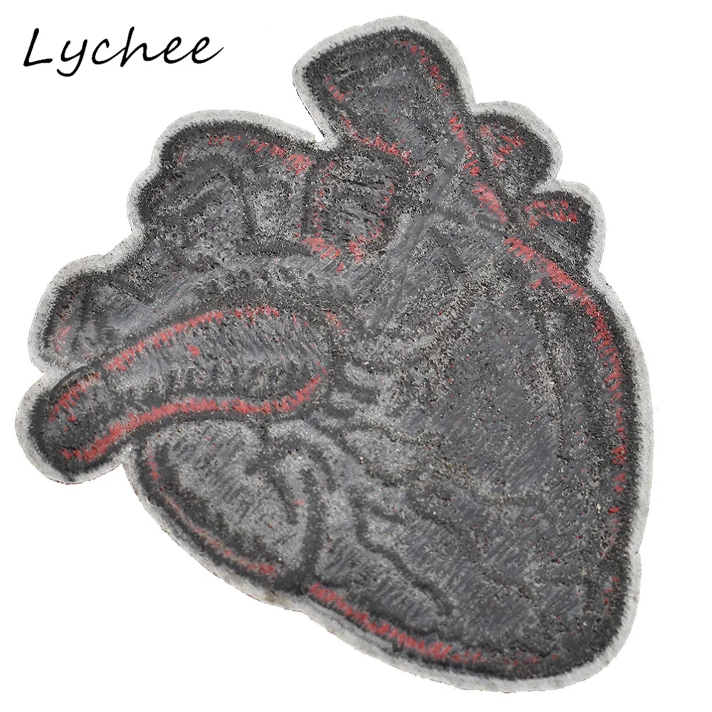 Lychee красочные вышитые человеческое сердце Любовь пришить Железный патч значок