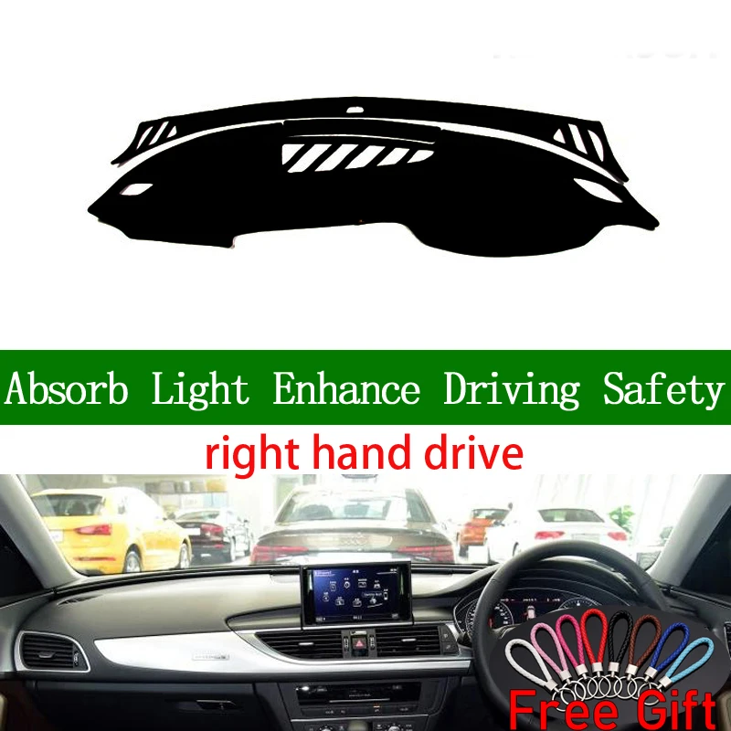

For AUDI A6 A6L 2012 2013 2014-2018 Right Hand Drive Dashboard Cover Car Stickers Sun Shade Dash Mat Carpet Interior Accessories