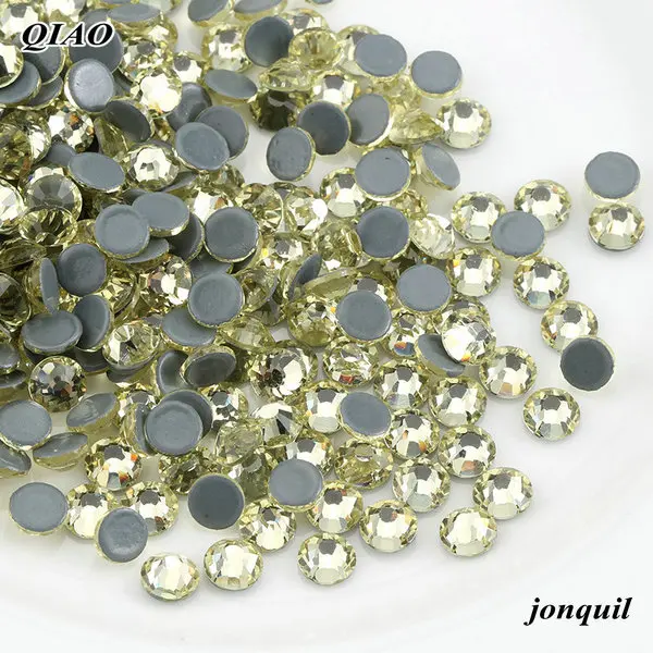 jonquil Супер качество SS16 SS30 SS20 стразы горячей фиксации предлагает много цветов для платья, ювелирных изделий, аксессуаров украшения DIY для свадьбы - Цвет: jonquil