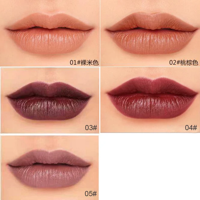 Стойкий Голый Макияж Губная помада увлажняющая Косметика матовая естественного