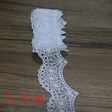 1 yard 3.1CM 1 ярдов 3,1 см-4,7 см белая хлопковая кружевная ткань DIY ткань кружева цветок подарок лента украшение Материал хлопок кружево - Цвет: 1 yard 3.1CM