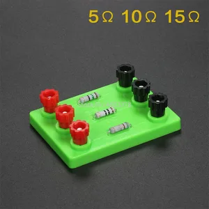 Вольтамметрическое измерение сопротивления Ом с фиксированным сопротивлением 5 _ 10 _ 15 Ом, физическое и электрическое экспериментальное оборудование
