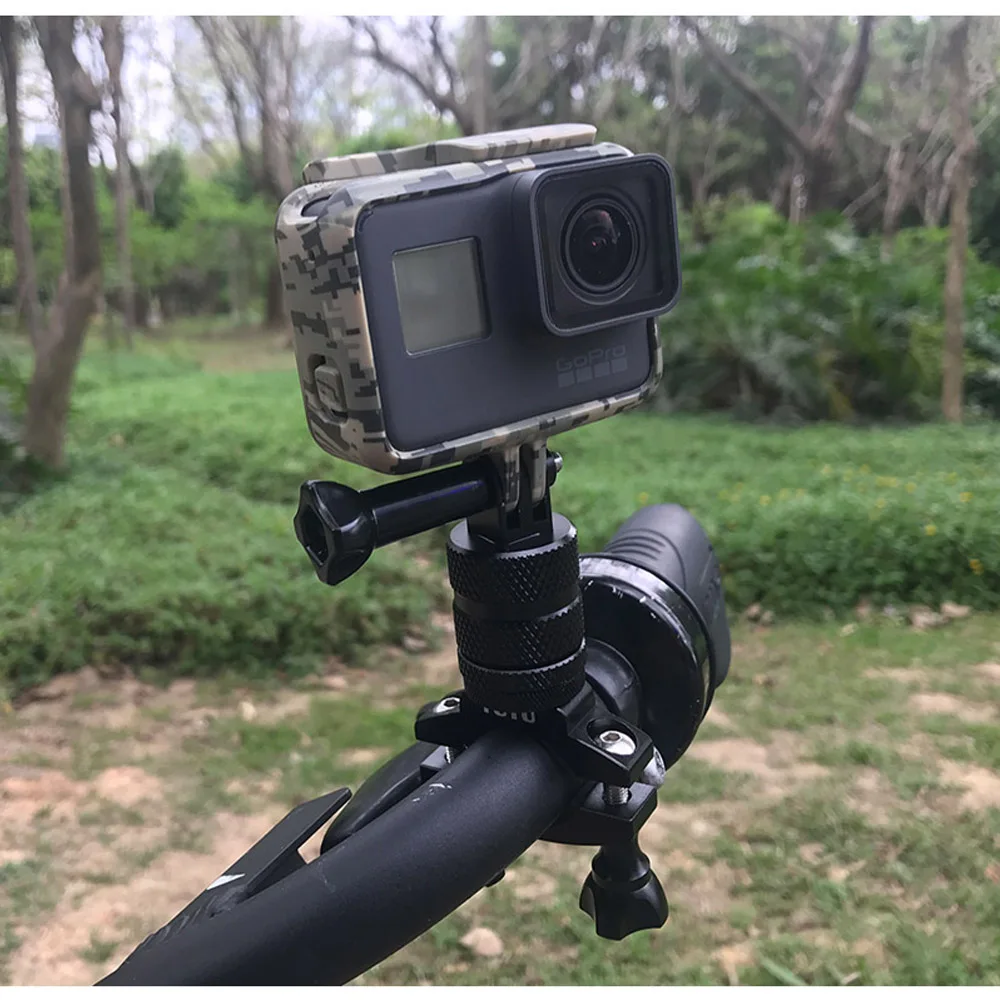 TUYU аксессуары для спортивной камеры GoPro велосипед Алюминиевый 360 Вращающийся Кронштейн для спортивной экшн-камеры SJCAM sj4000 eken Универсальный