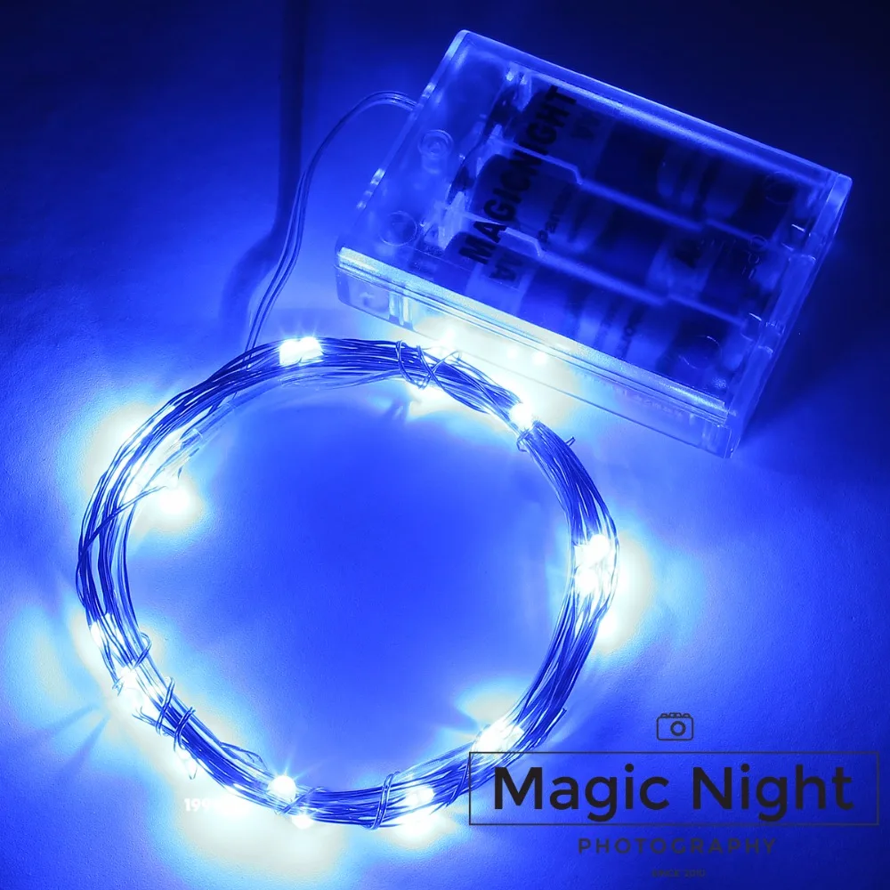 Magicnight 10 футов 30 синих мини микро светодиодных звездных огней погружные сказочные