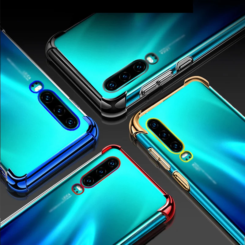 Ультратонкий Прозрачный мягкий ударопрочный чехол для телефона Huawei P30