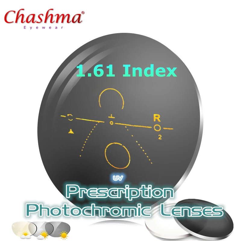 1.61 Index Aspheric Progressive Photochromic Addition Multifocal Transition Lens Prescription Myopia/Hyperopia/Presbyopia 2 PCS