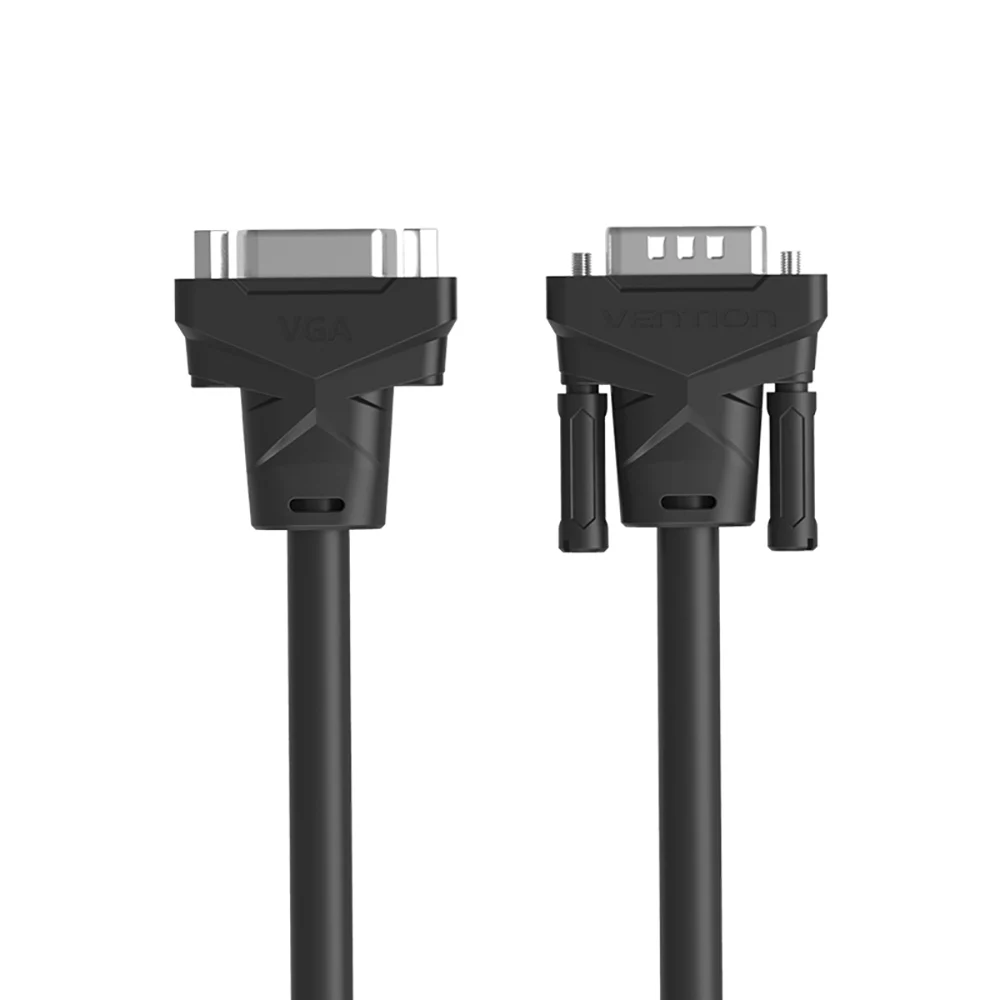 Vention Удлинительный VGA к кабель позолоченный 2 м 3 высокий Премиум черный Кабо папа