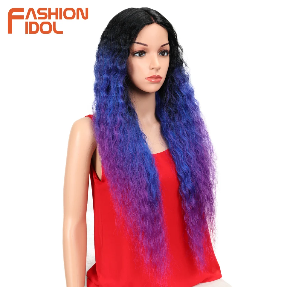 Мода IDOL Hair 28 дюймов мягкий длинный кудрявый I парик на кружеве для черных женщин синтетические волосы термостойкие парики для женщин