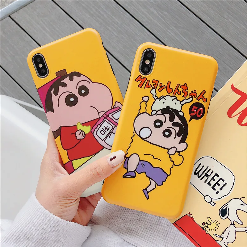 Cute Cartoon Crayon Shin chan Phone Cases For iPhone 8 7 6S 6 S Plus Case Silicon Soft TPU Cover X XS MAX XR |