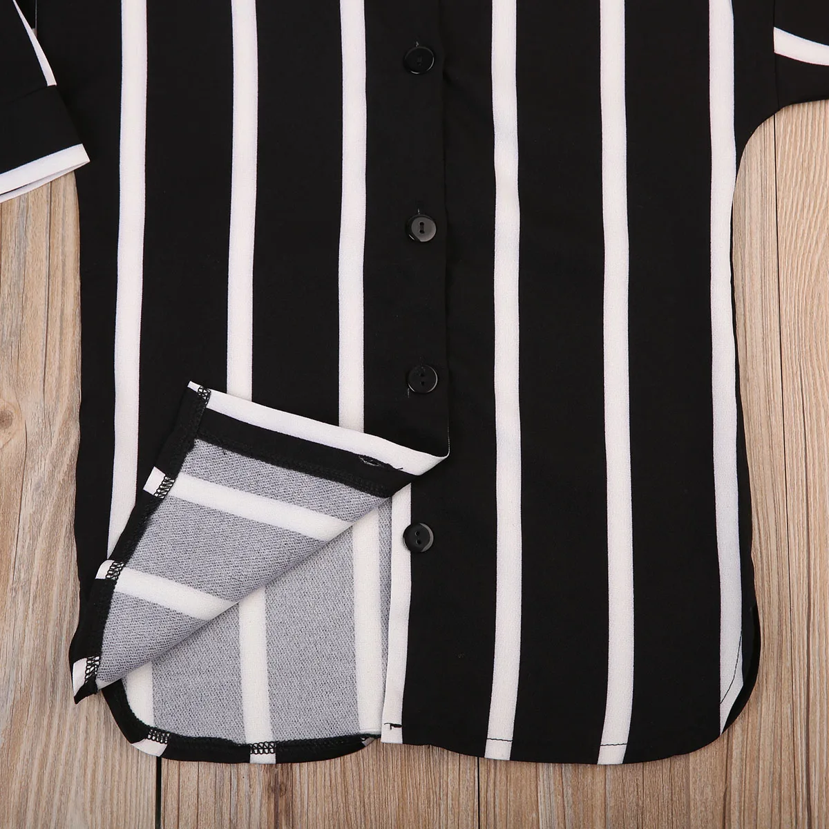 2017 модная Милая черная блузка в полоску с длинными рукавами для новорожденных