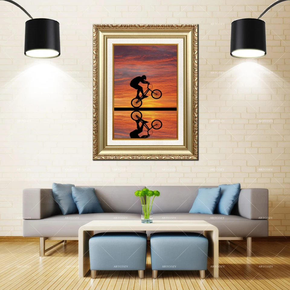 

Artcozy Golden Frame Abstract fond d Ecran sport Waterproof Canvas Painting