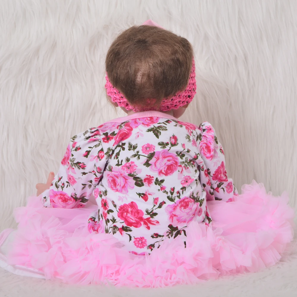 Cutural Baby Reborn Girl мягкая силиконовая кукла для новорожденных большой рот 22 дюйма
