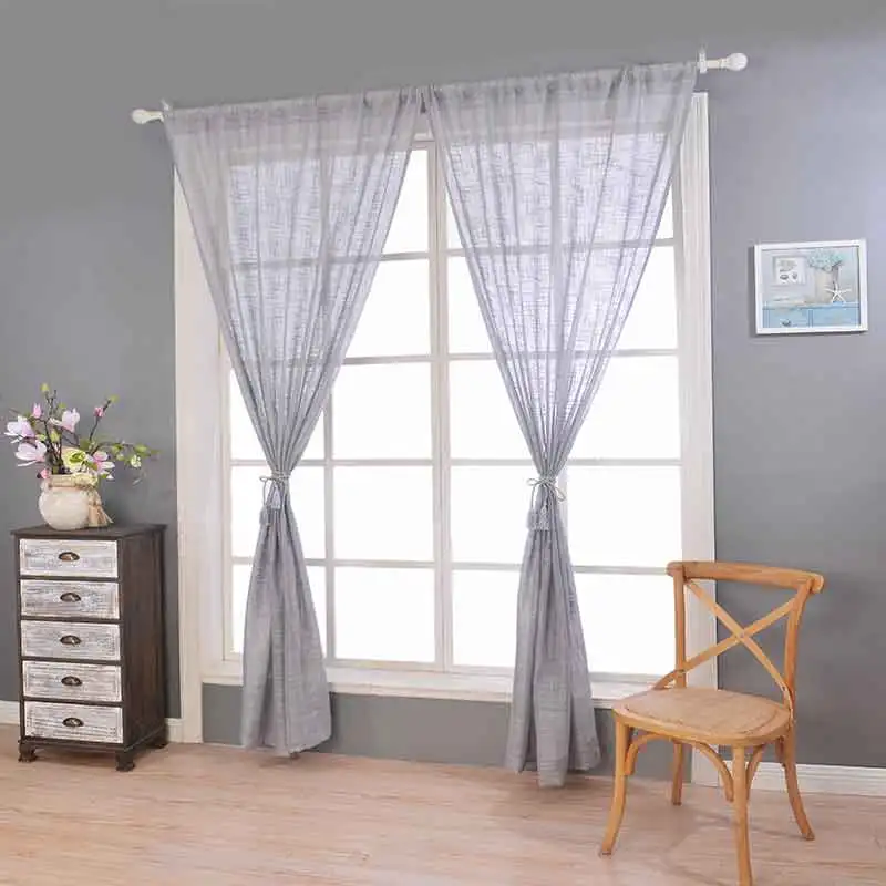 1 шт. тюль для окон и шнурок из хлопка|tulle curtains|rod pocketcurtain blinds |