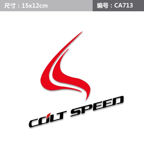 Черный 15x12 см Colt speed Red Flame C столб боковое окно для автомобильного стайлинга светоотражающий виниловый стикер переоборудование внешние наклейки для Mitsubishi - Цвет: Черный
