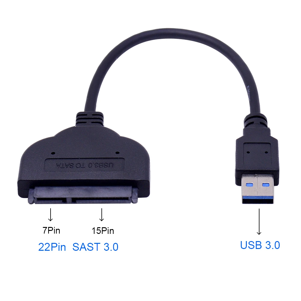 USB 3 0 для SATA кабель адаптер USB3.0 Serial ATA III 22Pin конвертер 2.5 дюймового жесткого диска SSD