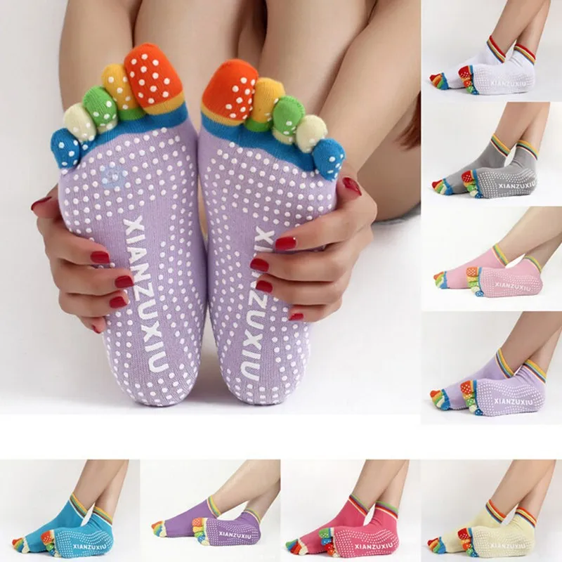 Non-slip Massage Rubber Fitness Warm Socks Gym Dance Sport Exercise Barefoot Feel