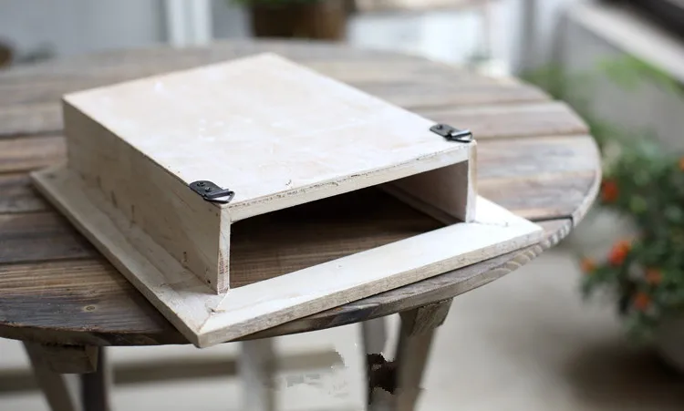 Настенный цветочный горшок деревянный для растений винтажный бонсай 23*6*21 см | Дом