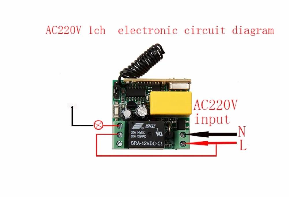 Xuanlongyuan Мини Размер AC220V 1CH 10A беспроводной пульт дистанционного управления