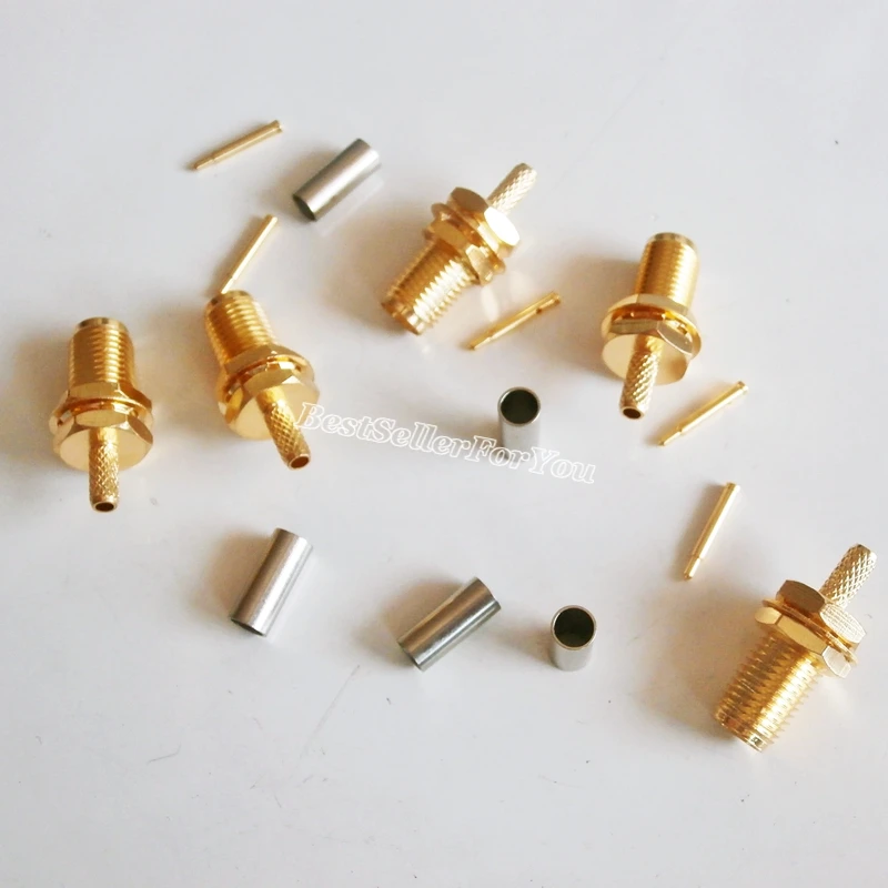 ОБЖИМНАЯ гайка RG174 RG316 LMR100 с разъемом для кабеля 10X RPSMA Jack разъем LMR100|connector crimp|connector