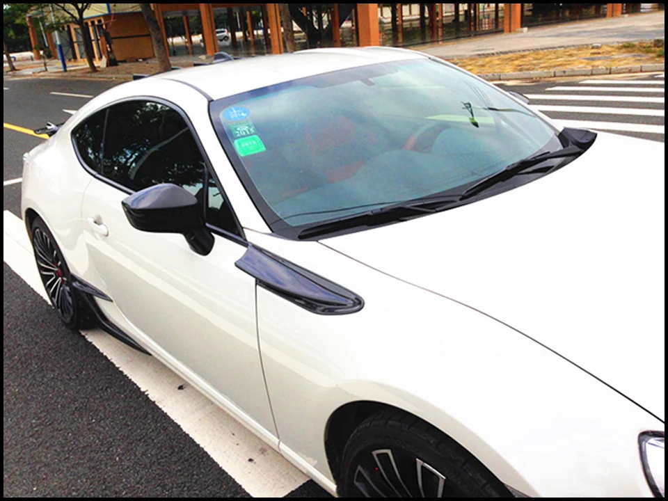 Углеродное волокно боковой спойлер для toyota 86 2012- крыло декоративного спойлера крыло для subaru BRZ для scion GT86 CF Стайлинг 2 шт