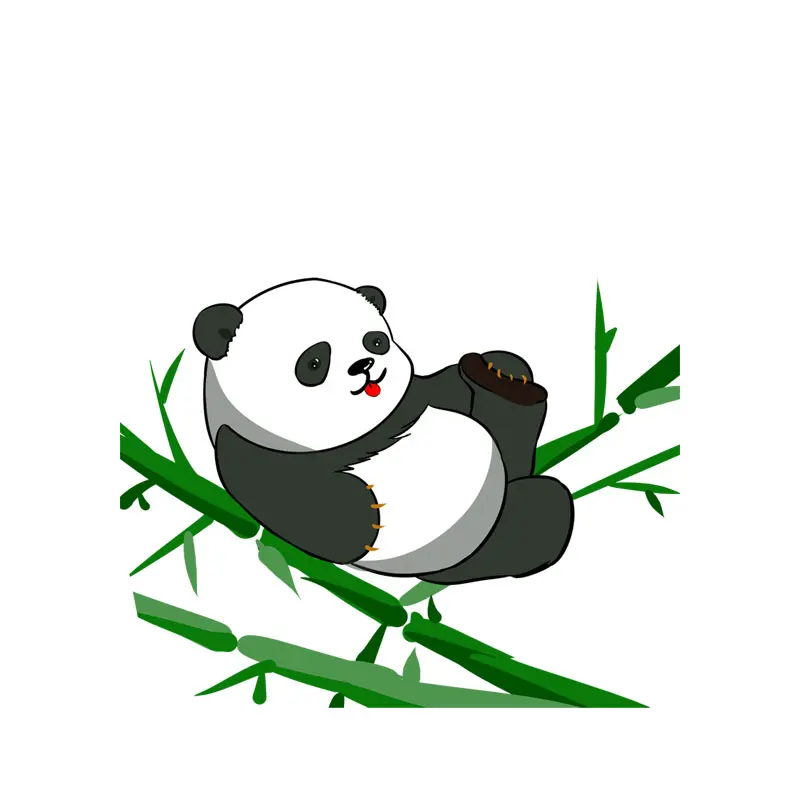 YOJA The Lazy Panda раскладывается на бамбук ПВХ гостиная домашний декор наклейка стену