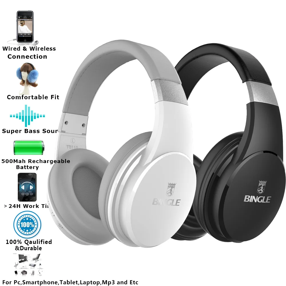 Fb110 глубокий Экстра бас шумоподавление Audiotechnica открытый над ухом беспроводные Bluetooth наушники гарнитуры для sony, Xiaomi, huawei