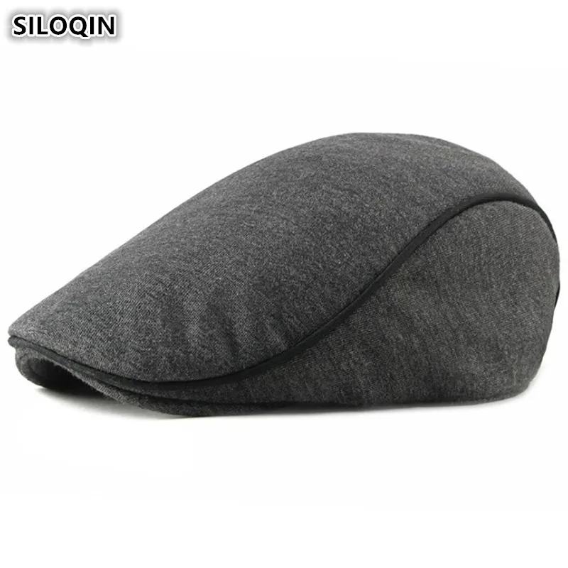 

SILOQIN Vintage Fashion Women's Hat Cotton Berets 2019 Spring New Adjustable Size Retro Hats For Men Women Middle-aged Men's Cap