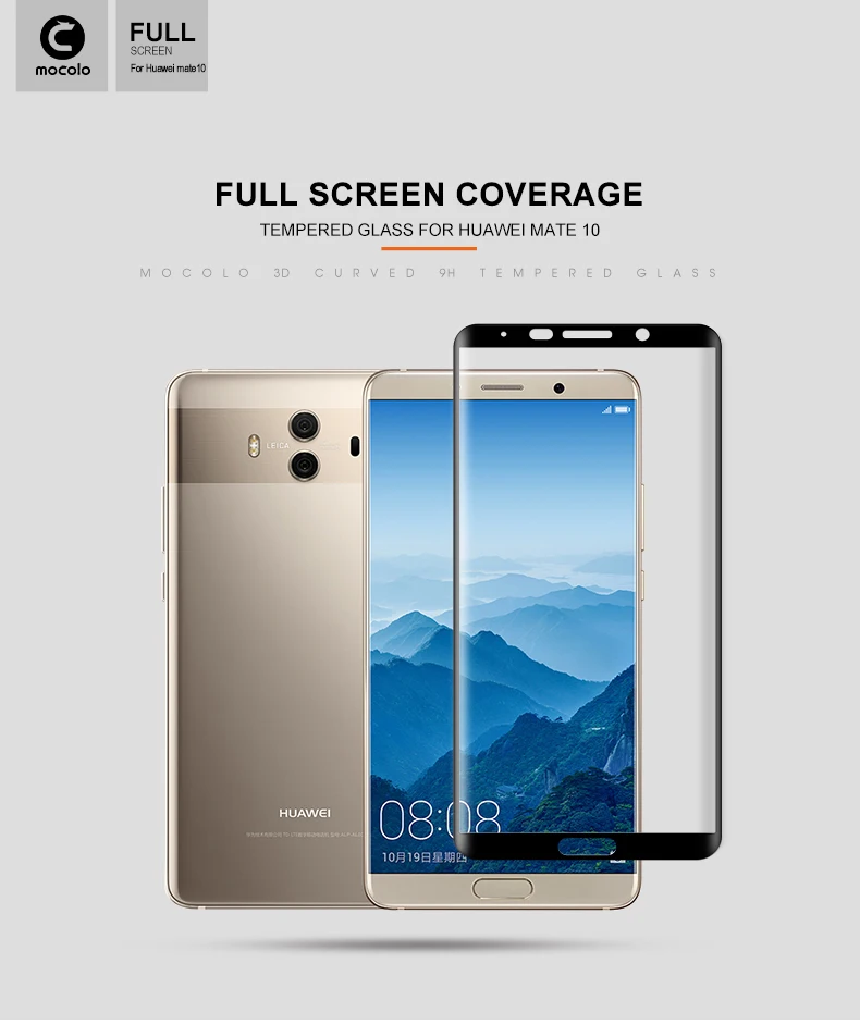 Для huawei mate 10, защита экрана,, Mocolo, полное покрытие, 9 H, 3D, закаленное стекло, пленка для huawei mate 10 Pro, защита экрана