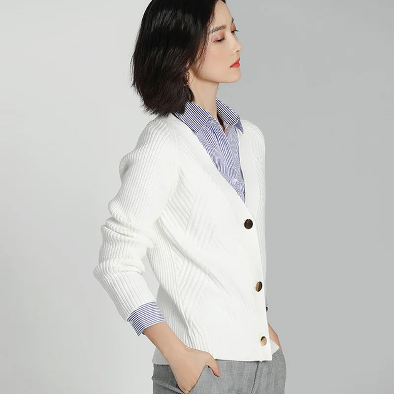 Women Cardigan Sweater 2018 Autumn Winter Cashmere Casual Single Breasted Cardigans Soft Outwear kz458 |