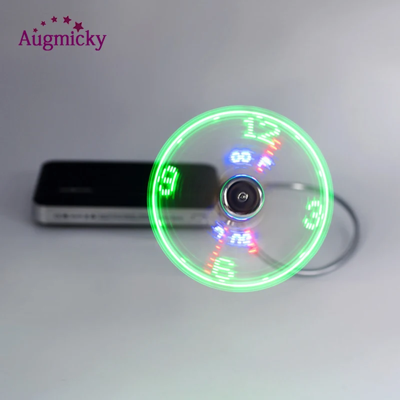 Новинка 2019 светодиодные мини часы с USB и термовентилятор для ноутбука